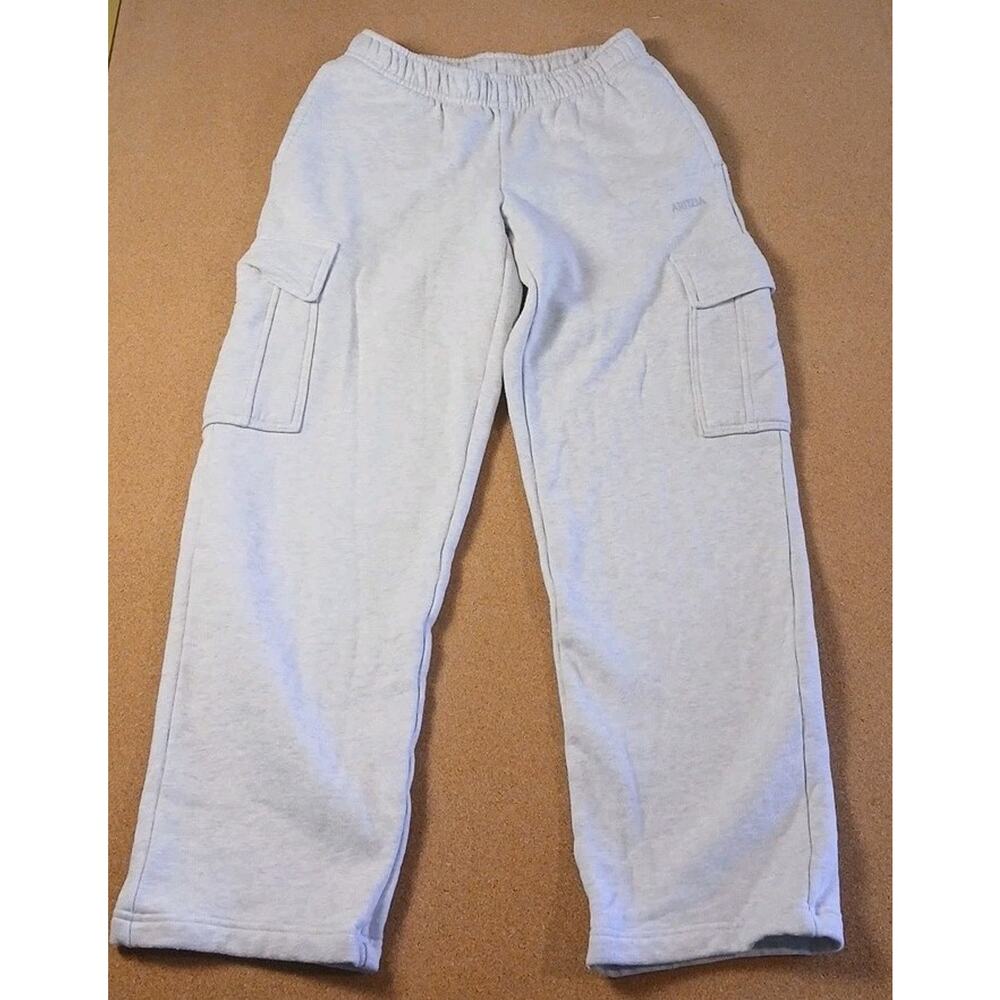 Aritzia Gray Cargo SweatFleece Relaxed Fit Elastic Waist Pockets Women XS